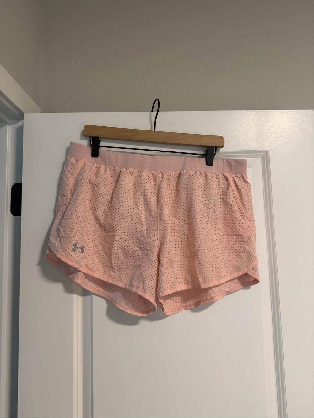 Under Armour Women’s Pale Pink Athletic Running Shorts